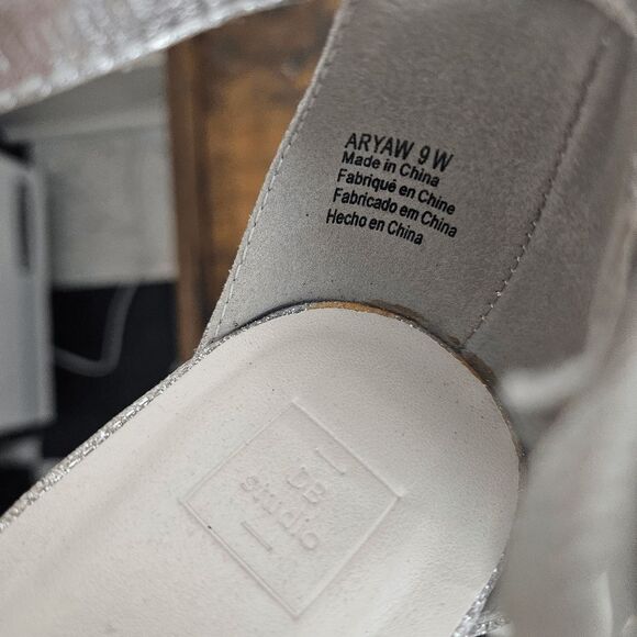 DB Studio Block Heels Ankle Strap Sparkle Glitter Formal Dressy Aryaw Women's Si - Picture 2 of 5